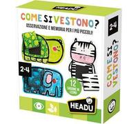 Headu - Come si Vestono, Osservazione e Memoria per i più Piccoli, Un Gioco Educativo per Bambini dai 2 ai 4 anni, Made in Italy