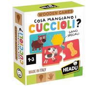 HEADU - Cosa Mangiano i Cuccioli - Logica e Manualità per i piccoli! - Un Gioco Educativo per Bambini dai 2 ai 4 Anni - Made in Italy | IT60896