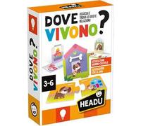 HEADU - Dove Vivono - Associa e Trova le Giuste Relazioni! - Un Gioco Educativo per Bambini dai 3 ai 6 anni - Made in Italy | IT61169