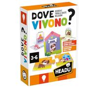 HEADU - Dove Vivono - Associa e Trova le Giuste Relazioni! - Un Gioco Educativo per Bambini dai 3 ai 6 anni - Made in Italy | IT61169