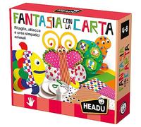 Headu Fantasia Con La Carta Ritaglia Attacca E Crea Simpatici Animali It29310 Gioco Art & Craft Per Bambini 4-8 Anni Made In Italy