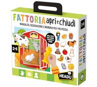 HEADU - Fattoria Apri e Chiudi Montessori - Manualità, Osservazione e Memoria | Giochi Educativi Bambini 2 3 4 Anni, Giochi Montessori, Regalo Bambina 2 anni, Regalo Bambino Natale, Made in Italy
