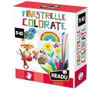 HEADU - Finestrelle Colorate NEW - Crea Vetrofanie e Tanti Oggetti Utili - Gioco Educativo Bambini 5 6 7 8 9 Anni, Gioco Art & Craft, Lavoretti Manuali per Bambini, Idea Regalo, Made in Italy