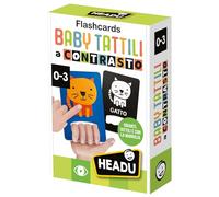 HEADU - Flashcards Baby Tattili a Contrasto, Forme e Colori Tattili ad Alta Leggibilità, Un Gioco Educativo per Bambini dai 1 ai 3 anni, Made in Italy