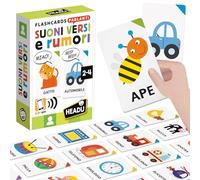 Headu - Flashcards Parlanti Suoni, Versi e Rumori, 4 Giochi per i più Piccoli, Un Gioco Educativo per Bambini dai 2 ai 4 anni, Made in Italy