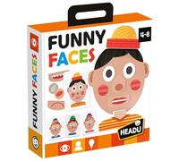 HEADU - Funny Faces - creatività da Ridere | Gioco di Osservazione e Memoria, Tombola delle Emozioni con Le Espressioni del Viso, Gioco Educativo Bambini 4-8 Anni, Regalo Natale Pasqua, Made in Italy