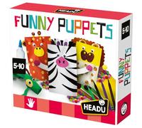 Headu - Funny Puppets - Gioco Creativo, Crea, ritaglia e gioca con le mani | Kit Creativo Bambini da 5 a 10 Anni, Art & Craft, Realizza Animali di Carta e Inventa Storie, Idea Regalo, Made in Italy