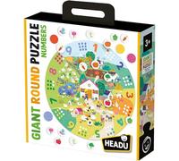 Headu Giant Round Puzzle Numbers Gioca e Conta nella Fattoria Mu55621 Puzzle Educativi per Bambini età 3+ Made in Italy