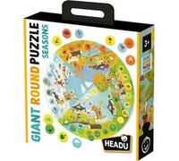 HEADU - Giant Round Puzzle Seasons - Gira e gioca con le stagioni! - Puzzle Educativo per Bambini dai 3 agli 8 anni, Made in Italy