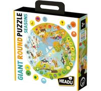 HEADU - Giant Round Puzzle Seasons - Gira e gioca con le stagioni! - Puzzle Educativo per Bambini dai 3 agli 8 anni, Made in Italy