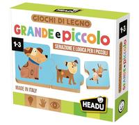 HEADU - Grande e Piccolo, Con Speciali Incastri Didattici, Un Gioco Educativo per Bambini dai 2 ai 4 Anni, Made in Italy