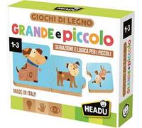 HEADU - Grande e Piccolo, Con Speciali Incastri Didattici, Un Gioco Educativo per Bambini dai 2 ai 4 Anni, Made in Italy