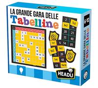 HEADU - Grande Gara delle Tabelline - Chi è più Veloce a Fare i Calcoli? | Gioco Educativo 6 7 8 9 10 Anni, Tabelline Bambini, Giochi di Matematica, Tavola Pitagorica, Made in Italy