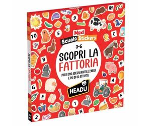 Headu HDUIT62579 Maxi Scuola Stickers Scopri La Fattoria