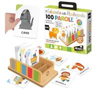 HEADU - Il Cofanetto delle Flashcards 100 parole - La Più Ricca Raccolta di Flashcards Per Imparare le Prime Parole | Gioco Educativo 2 3 4 Anni, Imparare a Parlare, Idea Regalo Natale, Made in Italy