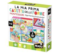 Headu la Mia Prima Casetta delle Forme Montessori Ogni Forma Al Suo Posto It57151 Gioco Educativo per Bambini 1-3 Anni Made in Italy