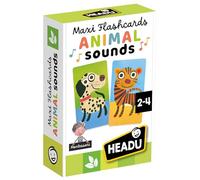 HEADU - Maxi Flashcards Montessori Animal Sounds - Riconosci e Ascolta il Verso Degli Animali | Con App Dedicata per l'Ascolto, Giochi Educativi 1-4 Anni, Regalo Natale Pasqua, Made In Italy