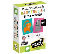 HEADU - Maxi Flashcards Montessori Baby English - Prime Parole in Inglese | Flashcards 2-4 Anni, Giochi Educativi Montessori, Pronuncia e Ascolto con App Dedicata, Regalo Natale Pasqua, Made In Italy