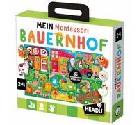 Headu Mein Montessori Farm - Gioco educativo per bambini dai 2 anni in su, puzzle