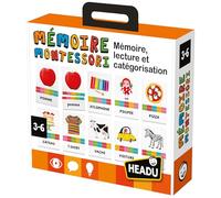 Headu - Memoria Montessori - Memoria, Lettura E Categorizzazione | Gioco Educativo 2 3 4 5 6 Anni, Gioco Educativo Montessori, Regalo Bambini, Regalo Ragazza, Regalo Ragazzo, Made in Italy