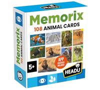 HEADU - Memorix 108 Animal Cards - Gioco di Memoria sugli Animali| Memory con 108 Carte per Allenare Osservazione e Concentrazione, Gioco Educativo Bambini 5-7 Anni, Regalo Natale Pasqua,Made In Italy