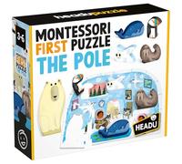 HEADU - Montessori First Puzzle The Pole Grandi Pezzi E Grandi Sagome Di Legno Mu24711 Puzzle Educativi Per Bambini Età 2+ Made In Italy