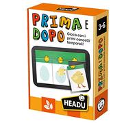 HEADU - Prima e Dopo! - Gioca con i Primi Concetti Temporali | Gioco Educativo 3 4 5 6 Anni, Sequenze Temporali Bambini, Giochi Logici e Narrativi, Tombola Educativa, Made in Italy