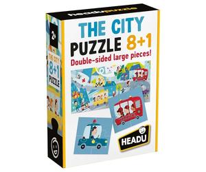 Headu Puzzle 8+1 City, Multicolore, IT20508, 3