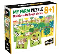 Headu- Farm Animali Domestici Puzzle 8+1, Multicolore, IT20867