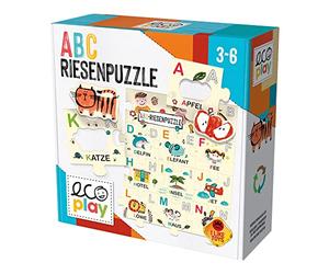 Headu- Puzzle Gigante ABC Barca Gioco educativo Montessori, Colore Blu, DE52637