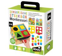 Headu "Scatola sensoriale Montessori - Senso, Maneggevolezza, Osservazione e logica per bambini piccoli!": gioco educativo per bambini dai 2 ai 4 anni, versione tedesca (DE60728)