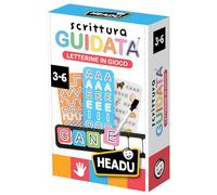 HEADU - Scrittura Guidata Letterine in Gioco - Prescrittura, Alfabeto e Parole |Gioco Didattico per Imparare a Leggere e Scrivere, Gioco Educativo Bambini 3-6 Anni, Regalo Natale Pasqua, Made In Italy