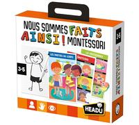Headu - Siamo Fatti così Montessori - Il Gioco Che Parla di Me | Gioco Educativo 2 3 4 5 6 Anni, Gioco Educativo Montessori, Regalo Bambini, Ragazza, Ragazzo, Made in Italy