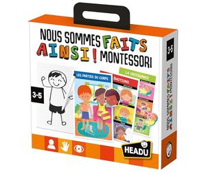 Headu - Siamo Fatti così Montessori - Il Gioco Che Parla di Me | Gioco Educativo 2 3 4 5 6 Anni, Gioco Educativo Montessori, Regalo Bambini, Ragazza, Ragazzo, Made in Italy