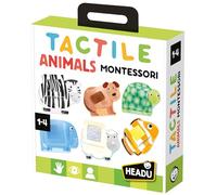 HEADU - Tactile Animals Montessori - Componi Tocca E Impara | Gioco Educativo Bambini 2 3 4 Anni, Giochi Didattici Montessori, Attività Didattiche, Idea Regalo Scuola Natale Compleanno, Made In Italy