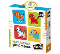 HEADU - Tactile Baby Giant Memo - Tessere Tattili e Giganti | Gioco di Memoria Tattile Bambini 1 2 3 4 Anni, 30 Tessere Giganti, Memo Sensoriale, Logica e Percezione Visiva, Idea Regalo, Made in Italy