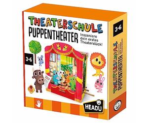 Headu Teatro delle bambole della scuola di teatro - Metti in scena il tuo primo spettacolo!: gioco educativo per bambini dai 3 ai 6 anni, versione tedesca (DE56314), arancione