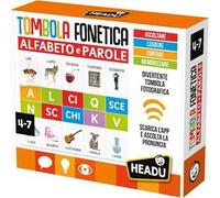 HEADU - Tombola Fonetica Alfabeto e Parole, Un Gioco davvero Divertente, Un Gioco Educativo per Bambini dai 4 ai 7 anni, Made in Italy