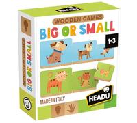 HEADU - Wooden Game Baby Big Or Small - Grande o Piccolo in Legno | Gioco Educativo 1-3 Anni, Logica e Serializzazione, Animali e Quantità, capacità motorie Fini e osservazione, Idea Regalo, Made in