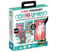 HEADU - X-Ray Mission Corpo Umano - Una Gara per Conoscere Scheletro, Apparati e Organi | Con Tante Missioni Divertenti, Gioco Educativo Bambini 5-7 Anni, Regalo Natale Pasqua, Made In Italy