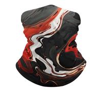 Headwrap Black And Red Marble Multiuso Ghetta da Collo Unisex Sciarpa a Mezza Faccia per Ciclismo Arrampicata 26X30cm