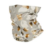 Headwrap Flowers Leaves Vines l Elegant Gray Unisex Passamontagna Sportiva Fascia per Capelli per Yoga Escursionismo 26X30cm