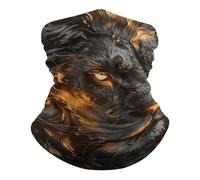 Headwrap Lion with Fire Durevole Decorazione facciale Elastico Cerchietto per Capelli per Sports Yoga 26X30cm