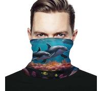 Headwrap Sharks in Ocean Protezione UV Ghetta da Collo Traspirante Fascia per Capelli per attività Outdoor 26X30cm