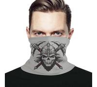Headwrap Skull Viking Wor Elastico Decorazione facciale Antiscivolo Sciarpa a Mezza Faccia per Adulto Estivo 26X30cm