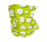 Headwrap Stampa Floreale Bianca Brillante Antipolvere Sciarpa A Mezza Faccia Versatili Cerchietto per Capelli per Donna Yoga Arrampicata