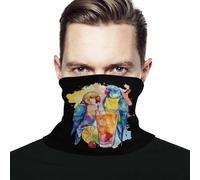 Headwrap Watercolor Cocktails Birds Drining Juice Lavabile Protezione del Viso Durevole Sciarpa a Tubo per Sports Campeggio 26X30cm