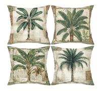 Heaen Federe Cuscini Esterno Impermeabile 70x70 cm Piante Tropicali Copricuscini Divano Set di 4 Cuscini Decorativi Quadrati per Patio Giardino Soggiorno