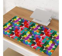 Heaen Grande Tappetino per Mouse da Gioco 600x400x2 mm Geometrie Colorate Tappetino Mouse XXL Tappetino Scrivania Grande, Lavabile con Base in Gomma Antiscivolo, Migliora la Precisione e la Velocità