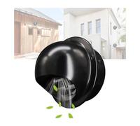 HEAGER alloggiamenti Esterni, alloggiamenti di ventilazio Coperchio dell'estrattore d'Aria Tappo di Uscita Antipioggia for Appartamenti Garage(Svart,70mm)